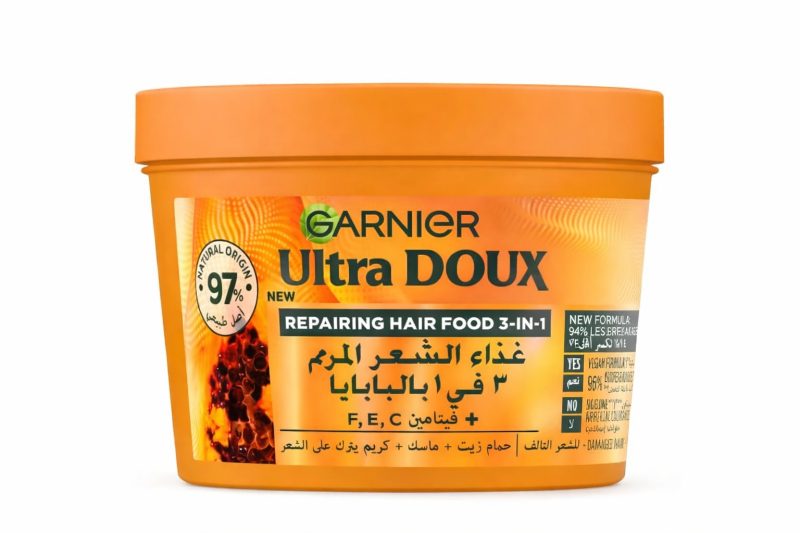 Garnier Ultra Doux Hair Food Repairing Papaya 3-in-1 Hair Mask for Damaged Hair 390ml