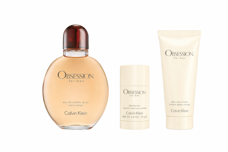Calvin Klein Obsession For Men Set Eau De Toilette 125ml + After Shave Balm 100ml + Deo Stick 75gm